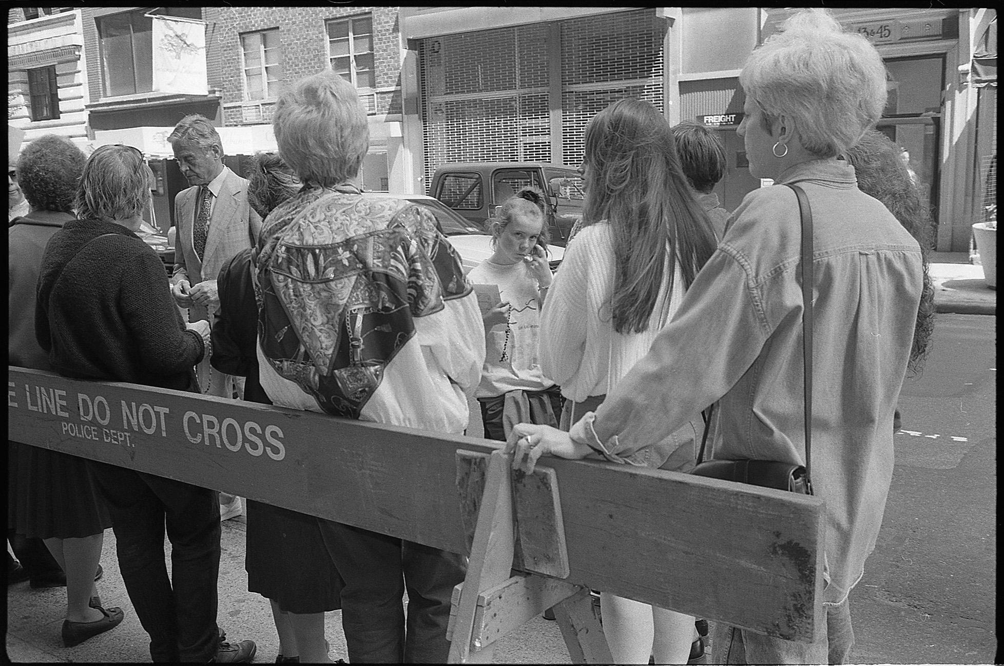 Operation Rescue, Eastern Women’s Clinic, New York City, 1992.